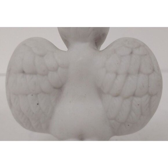Angel Figurine Ceramic Bisque- Praying Unbranded White - Picture 4 of 6